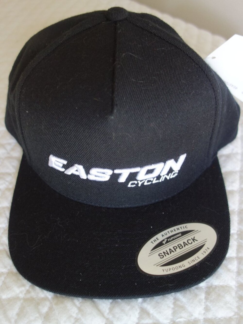 New EASTON CYCLING Spell Out Logo Bike Black Adjustable Cap Hat